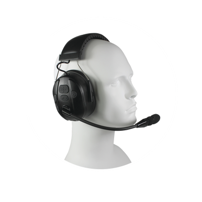 [BTH-800-OHB] Audífonos inalámbricos Bluetooth con diadema rígida por arriba de la cabeza compatible con adaptadores PRYME BLU, radio y dispositivos bluetooth, con función de PTT y para contestar celulares.