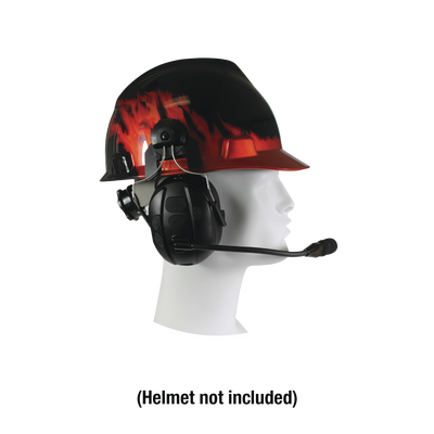 [BTH-700-HMB] Orejeras duales inalámbricas para montar en casco compatible con adaptadores PRYME BLU, radio y dispositivos bluetooth, con función de PTT y para contestar celulares.