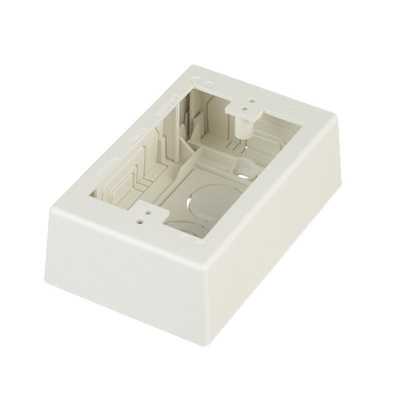 Caja de Pared Superficial, Uso Universal con Placas de Pared, con Cinta Adhesiva, Color Blanco Mate