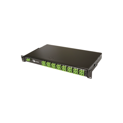 [FSR-132LCULCU01] Splitter PON Tipo Panel de 1X32, con Conectores LCU de Entrada y LCU de Salida, 1UR, Color Negro