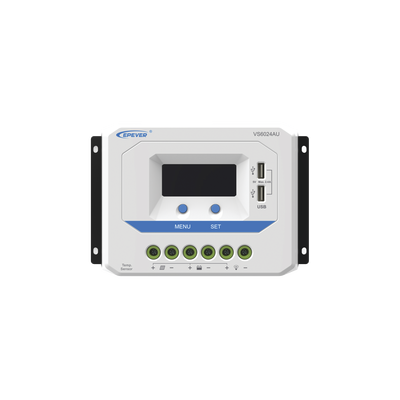[VS-6024-AU] Controlador Solar de Carga PWM 12/24V 60 A, Salida USB, con Display