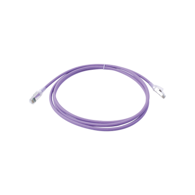 [ZM6A-S07-08B] Patch Cord Z-MAX Cat6A S/FTP, CM/LS0H, 2.13 Metros (7 Pies), Color Violeta, Versión Bulk
