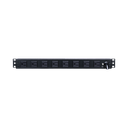 PDU Básico Para Distribución de Energía, Con 8 Tomas NEMA 5-15R Traseras y 2 Tomas 5-15R Frontales, 1UR, 15 Amp, 120 Vca
