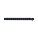 PDU Básico Para Distribución de Energía, Con 12 Tomas NEMA 5-15R Traseras, 1UR, 15 Amp, 120 Vca