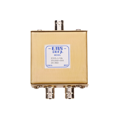 [2302-1/2A] Divisor de Potencia EMR de 2 Vías, 30-960 MHz, 0.5 Watt, Conectores BNC Hembra.