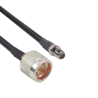 [SN-240UF-SMAH-60] Cable LMR-240 de 60 cm (23.62 pulgadas) con Conectores N Macho y SMA Hembra.