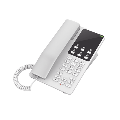 [GHP620] Teléfono IP Hotelero, 2 líneas SIP con 2 cuentas, codec Opus, IPV4/IPV6, color blanco, con gestión en la nube GDMS