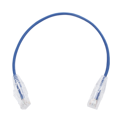 [LP-UT6-030-BU28] Cable de Parcheo Slim UTP Cat6 - 30 cm Azul Diámetro Reducido (28 AWG)