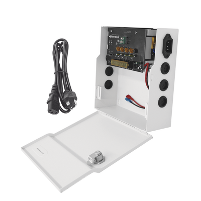 [PLK12DC4ABK] Fuente de Poder Profesional de 12 Vcc @ 4 A / Soporta 4 Cámaras / Capacidad de Batería de Respaldo (No Incluída) / Voltaje de Entrada 96-264 Vca