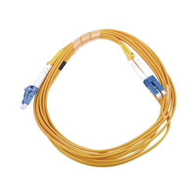 [LP-FO-LCU-LCU-03] Jumper de Fibra Óptica Monomodo 9/125 LC/UPC-LC/UPC, PVC, 2.0 mm, Dúplex, amarillo, 3 metros