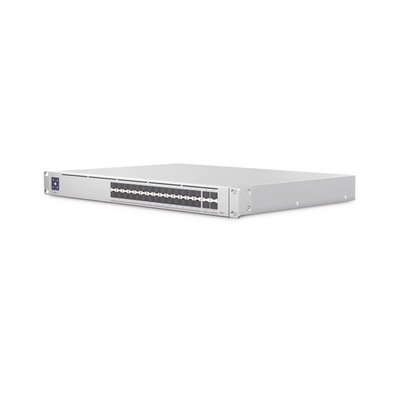 [USW-PRO-AGGREGATION] UniFi Switch PRO Aggregation Capa 3 para fibra óptica con 28 puertos SFP+ (10G) y 4 puertos SFP28 (25G), pantalla informativa