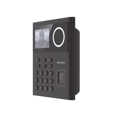 [DS-K1T320MFWX-B] Terminal Min Moe WiFi con Batería de Respaldo / Administrable por Smartphone o Nube /  Acceso y Asistencia /  Huella, Facial y Tarjetas MIFARE /  500 rostros y 1,000 Huellas y Tarjetas / Detección de Cubrebocas / HikConnect