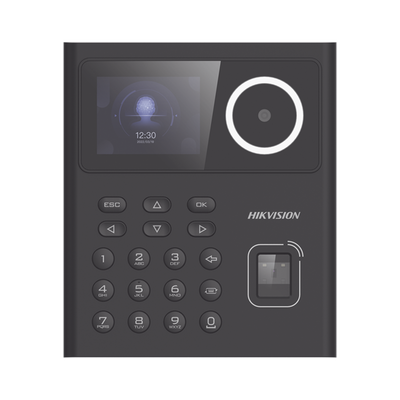 [DS-K1T320MFWX] Terminal Min Moe WiFi Administrable por Smartphone o Nube /  Acceso y Asistencia /  Huella, Facial y Tarjetas MIFARE /  500 rostros y 1,000 Huellas y Tarjetas / Detección de Cubrebocas / HikConnect
