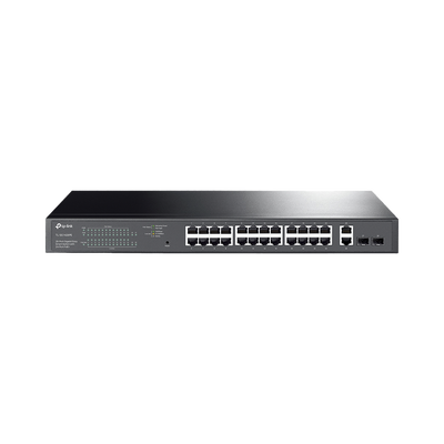 [TL-SG1428PE] Switch PoE Administrable 24 puertos 10/100/1000 Mbps / 2 puertos SFP / 24 puertos PoE af/at / Presupuesto PoE 250W /