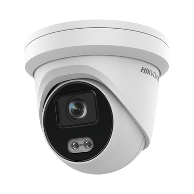 [DS-2CD3347G2-LS(U)(C)] Turret IP 4 Megapixel / Imagen a color 24/7 / Lente 4 mm / Luz Blanca 40 mts / Exterior IP67 / Micrófono Integrado / WDR 120 dB / Audio y Alarma / Onvif / MicroSD