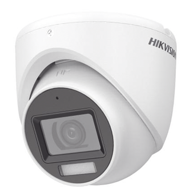 [DS-2CE76D0T-LMFS] [Dual Light + ColorVu] Turret TURBOHD 2 Megapixel (1080p) / Lente 2.8 mm / 30 mts IR + 20 mts Luz Blanca / Gran Angular 101° / Exterior IP67 / Micrófono Integrado /  4 Tecnologías /  Metal