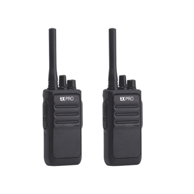 [TX-320DUO] Par de radios analógicos, listos para utilizarse, operan en UHF 400-470 MHz de 2 watts de potencia. ¡PRECONFIGURADOS!