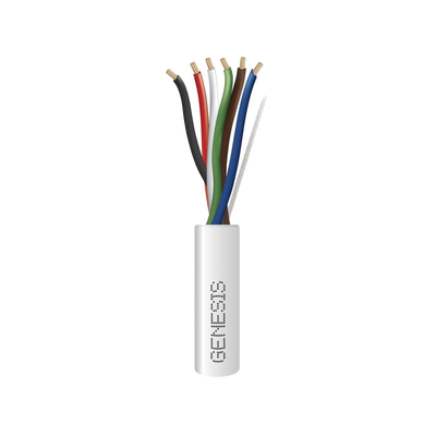 [2106-1101/1000] Bobina de 305 Metros / Alambre de Cobre / 6x22 AWG / Tipo CM-CL2 / Para Interior / Para Aplicaciones de Control de Acceso / Alarmas de Intrusión / Automatización / Interfonos y TV Porteros