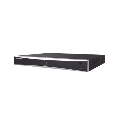 [DS-7616NXI-K2/16P] NVR 12 Megapixel (4K) / 16 Canales IP / 16 Puertos PoE+ / Reconocimiento Facial / AcuSense (Evita Falsas Alarmas) / 2 Bahías de Disco Duro / Switch PoE 300 mts / HDMI en 4K / Alarmas I/O