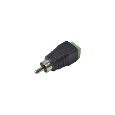 [JR-R591] Adaptador RCA MACHO Tipo Jack Polarizado / Terminales Tipo Tornillo / Polarizado (+/-) / Recomendado para Video y AUDIO en sistemas de video vigilancia a 2 Hilos.