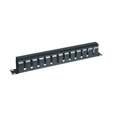 [LPCM-04] Organizador de cables horizontal 19" con cubierta metálica, 1U