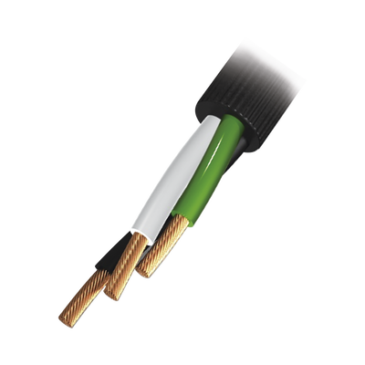 [RQ38/100M] Cable Eléctrico de Uso Rudo 3 Hilos Calibre 12 AWG, Hasta 600 V. Rollo de 100 m.