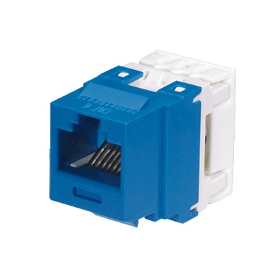 [NK688MBU] Conector Jack Estilo 110 (de Impacto), Tipo Keystone, Categoría 6, de 8 posiciones y 8 cables, Color Azul