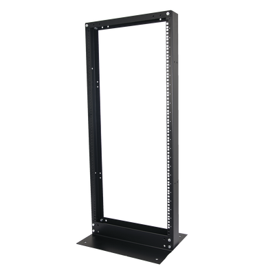 [EIRL-5524] Rack de 2 Postes, Estándar 19", 24 Unidades, Fabricado en Acero, Base "L" para Anclar a Piso.