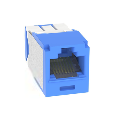 [CJE6X88TGBU] Conector Jack RJ45 Estilo TG, Mini-Com, Categoría 6A, Con Gel Resistente a la Corrosión, de 8 posiciones y 8 cables, Color Azul