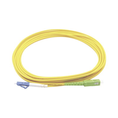 [LP-FO-LCU-SCA-03] Jumper de Fibra Óptica Monomodo LC/UPC-SC/APC Simplex, color amarillo 3 metros