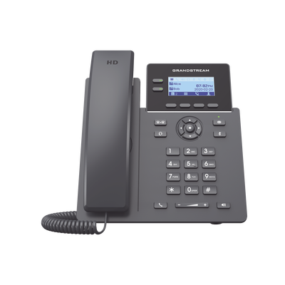 [GRP-2602P] Teléfono IP Grado Operador, 2 líneas SIP con 4 cuentas, PoE, codec Opus, IPV4/IPV6 con gestión en la nube GDMS