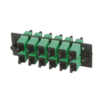 [FAP12WAGSCZ] Placa Acopladora de Fibra Optica FAP, Con 12 Conectores SC/APC (12 Fibras), Para Fibra Monomodo OS1/OS2, Color Verde