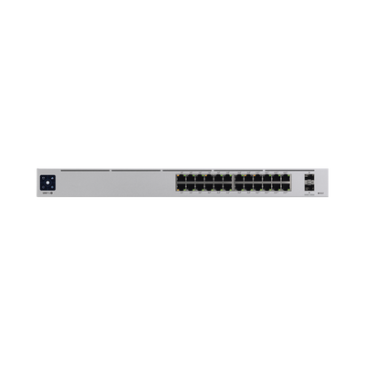 [USW-PRO-24-POE] UniFi Switch USW-Pro-24-POE Gen2, con funciones capa 3, de 24 puertos PoE 802.3at/bt + 2 puertos 1/10G SFP+, 400W, pantalla informativa