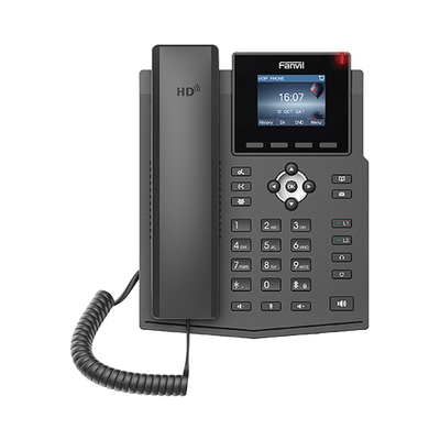 [X3SP-V2] Teléfono IP empresarial para 4 líneas SIP con pantalla LCD de 2.4 pulgadas a color, Opus y conferencia de 3 vías, PoE.