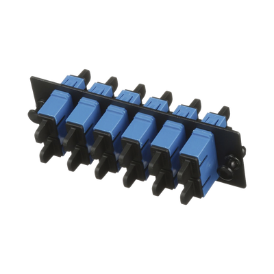 [FAP6WBUDSCZ] Placa Acopladora de Fibra Optica FAP, Con 6 Conectores SC Duplex (12 Fibras), Para Fibra Monomodo OS1/OS2, Color Azul
