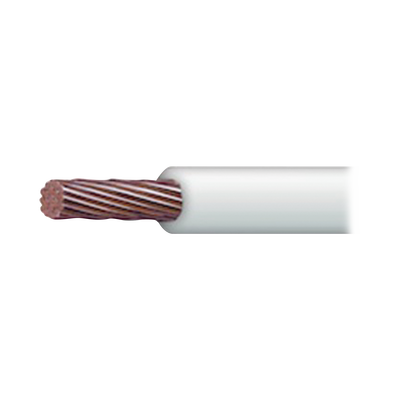 [SLY-296-WHT/100] Cable Eléctrico 8 awg  color blanco,Conductor de cobre suave cableado. Aislamiento de PVC, autoextinguible. BOBINA 100 MTS
