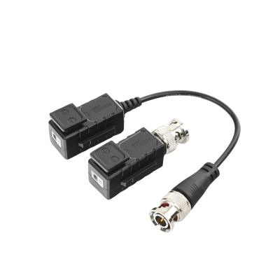 [TT-101-F-TURBO] Kit de Transceptores (Baluns) con Terminal PUSH SUPERIOR, Resolución 4K , Cable flexible COAXIAL Blindado / COAXITRON / AUDIO POR COAXITRON / Menu OSD /Conector 100% COBRE / protección TVS, Calidad PREMIUM