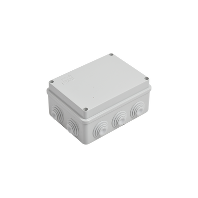 [GW-44-006] Caja de derivación de PVC Auto-extinguible con 10 entradas, tapa atornillada, 150x110x70 MM, Para Exterior (IP55)