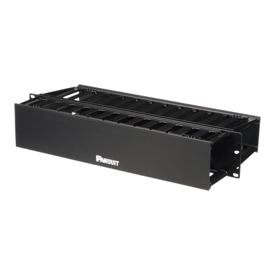 [WMP1E] Organizador de Cables Horizontal PatchLink, Doble (Frontal y Posterior), Para Rack de 19in, 2UR