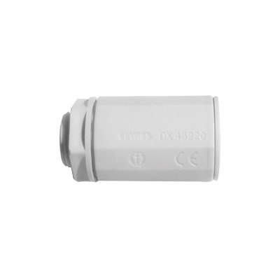 [DX-43-220] Conector de tubería rígida a caja (Racor), PVC Auto-extinguible, de 20 mm