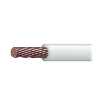 [SLY-304-WHT/100] ( SSLU13 ) Cable Eléctrico 10 awg  color blanco,Conductor de cobre suave cableado. Aislamiento de PVC, autoextinguible. BOBINA 100 MTS