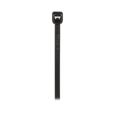 [PLT2M-M0] Cincho de Nylon 6.6 de Bloqueo, 203 mm largo x 2.5mm ancho, Color Negro, Exterior Resistente a Rayos UV, Paquete de 1000pz