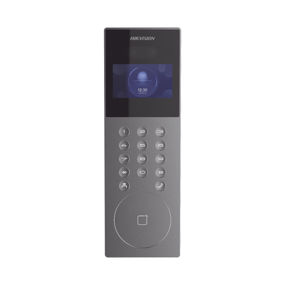 [DS-KD9203-E6] Videoportero IP Multiapartamento con Reconocimiento Facial / Llamada a App HikConnect (requiere monitor) / Protección IP65 / Apertura por Rostro, Tarjeta o App