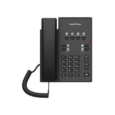 [H1] Teléfono IP para Hotelería, profesional con 8 teclas programables para servicio rápido, plantilla personalizable con PoE